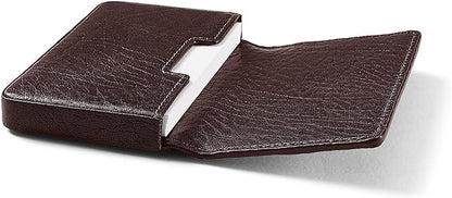 Leatherology Premium Espresso Business Card Case, Magnetic Closure ID Holder - Image 2