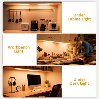 maylit Under Cabinet Lighting Plug in, Renter Friendly Lamp, Wired 110V 120V - Image 4