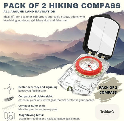 Trekker's Compass Crew Professional Military Lensatic Compass - Image 3