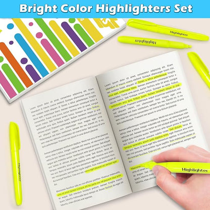 V-Opitos 30 Pack Yellow Highlighters, No Bleed Bright Highlighters - Image 2