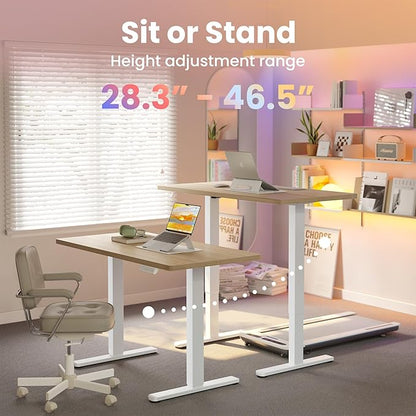 HUANUO 55 x 28 inch Electric Standing Desk Adjustable Height, 4 Memory Height - Image 4