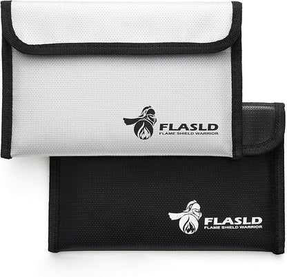 FLASLD Fireproof Money Bags, Fireproof Wallet Pouch, Small Safe Bag by FLASLD