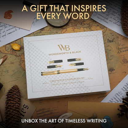 Wordsworth & Black Fountain Pen Gift Set, Includes Ink Bottle, 6 Ink Cartridges - Image 6