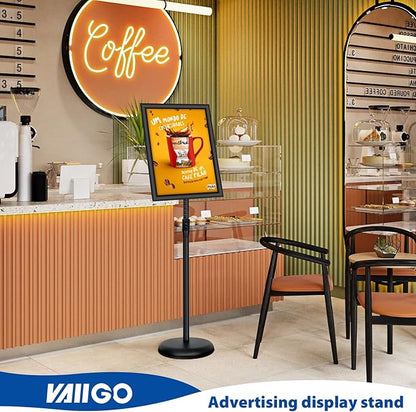 VAIIGO 2Pack 8.5x11 Inch Adjustable Pedestal Poster Sign Stand, Heavy Duty - Image 8