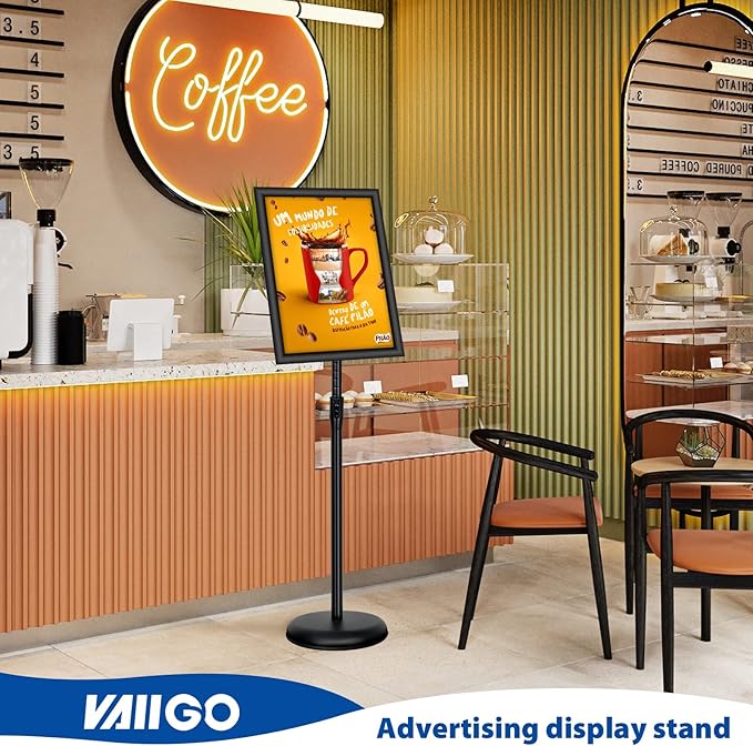VAIIGO 6Packs 11x17 Inch Adjustable Pedestal Poster Sign Stand, Heavy Duty - Image 7