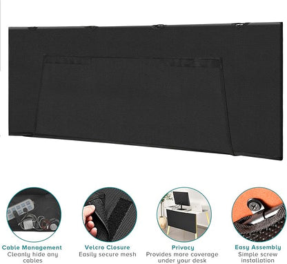 Modern Household Innovations Under Desk Privacy Panel 59 in. Wide Modesty Panel - Image 4
