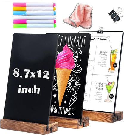 YEEON 3 Pack 8.7x12 in Desktop Small Chalkboard Sign by YEEON