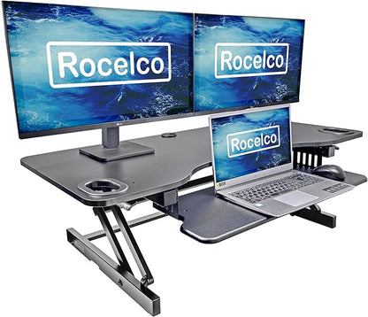 Rocelco 45" Height Adjustable Standing Desk Converter - Image 3