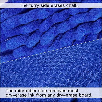 SITHON 4 Pieces Magnetic Microfiber Shag Whiteboard Eraser, Washable Microfiber - Image 3