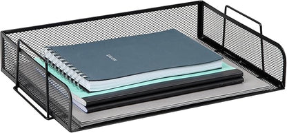 Mind Reader Stackable Paper Tray, Desktop Organizer, File Storage, Metal Mesh - Image 4