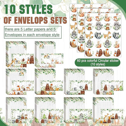TaoBary 160 Pcs Stationery Paper Set 50 Double Sided Stationery Papers - Image 3