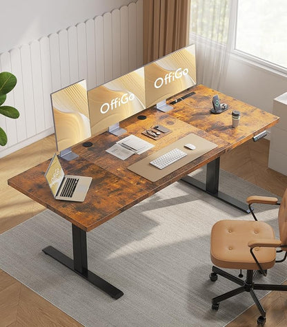 OffiGo 79 Inch Executive Electric Standing Desk, Height Adjustable Desk - Image 2