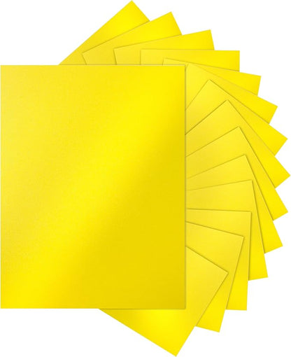 Silunkia 28 Sheets Shimmer Yellow Cardstock 8.5 x 11 Craft Paper, 250gsm/92lb by Silunkia