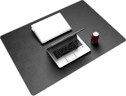 CENNBIE 39.4" x 27.5" Black Leather Desk Mat, Non-Slip Waterproof Extra Wide by CENNBIE