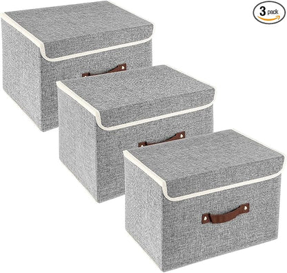TYEERS Collapsible Storage Boxes, Washable Fabric Storage Bins by StorageOrganization
