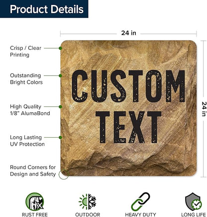 Custom Sign, Custom Street Sign, 11 Font Colors, 13 Font Styles, 4 Hole Options - Image 6