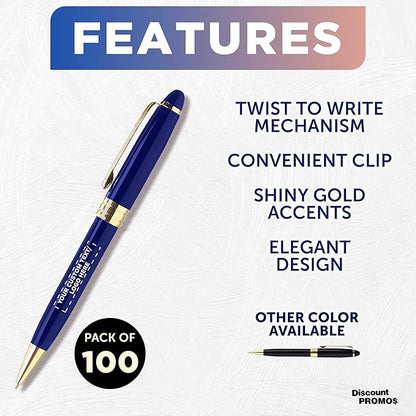 DISCOUNT PROMOS 100 Ultra Executive Pens Pack - Image 2