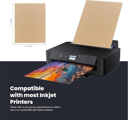 Kraft Cardstock Thick Paper 50 Sheets, 8.5" x 11" Heavyweight 92lb Cover Card - Image 3