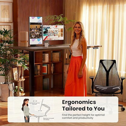 ErGear Height Adjustable Electric Standing Desk, 63 x 28 Inches Sit Stand up - Image 7