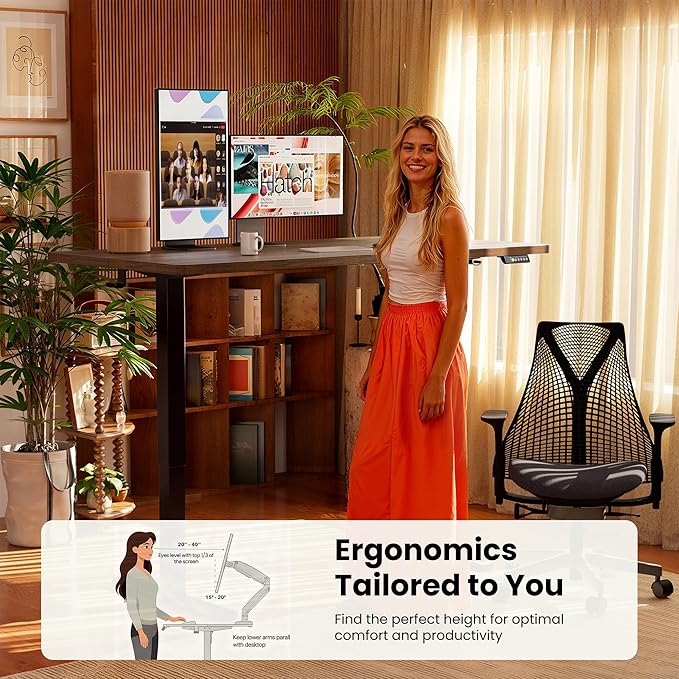 ErGear Height Adjustable Electric Standing Desk, 48 x 24 Inches Sit Stand up - Image 7