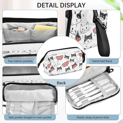 Bolaz Big Capacity Pencil Pen Case Pouch Bag School College Office Organizer - Image 4