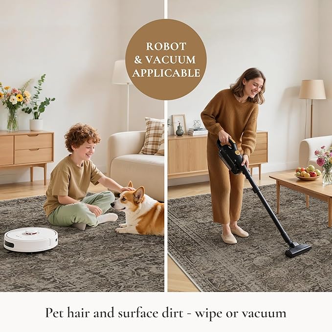 GENIMO 6x9 Area Rug Machine Washable Boho Rug - Image 7
