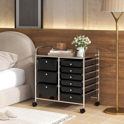 LDAILY 9 Drawer Rolling Storage Cart, Rolling Cart - Image 7