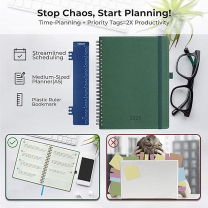 IN-LUXPRO Planner 2026 Daily Weekly and Monthly, 12 Months Spiral Bound - Image 8