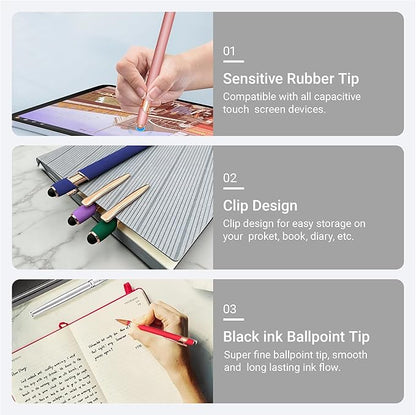 CRME 10pcs Funny Quotes Blue Ballpoint Pens Set 1mm Black Ink Pens - Image 4