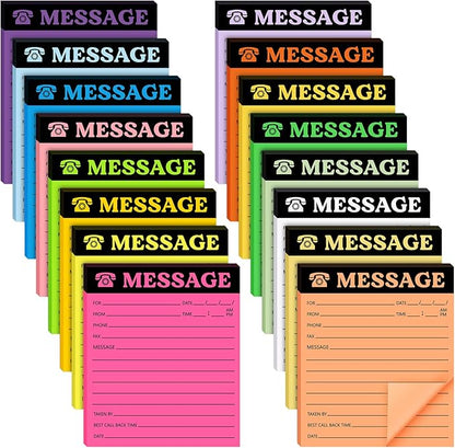 Eaasty Phone Message Pad Phone Message Sticky Notes 4 x 3. 4 Inch Bright Color by Eaasty