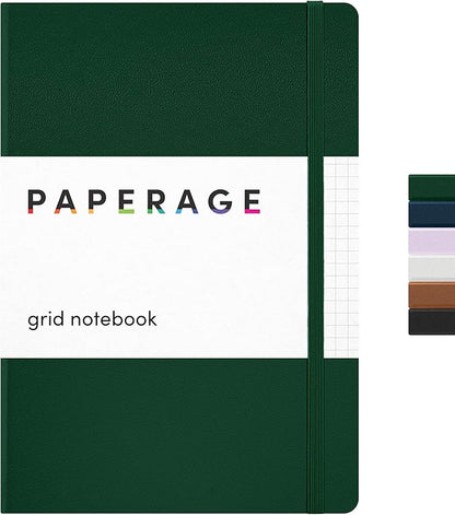 PAPERAGE Graph Paper Journal Notebook, 160 Pages, Medium 5.6 in x 8 in by PAPERAGE