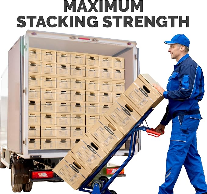 Bankers Box Small Classic Moving Box 10 Pack, Reinforced Handles, Tape-Free - Image 3