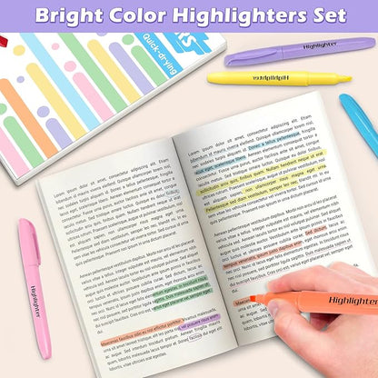 V-Opitos 30 Pack Highlighter in 6 Pastel Colors, No Bleed Highlighters - Image 2