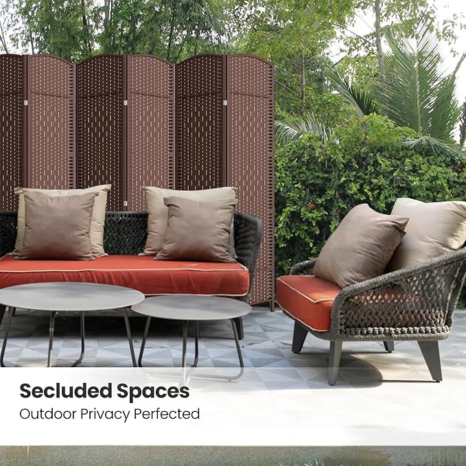 Cocosica 6 Panel Room Divider, 6Ft Folding Privacy Screen, Tall - Image 5