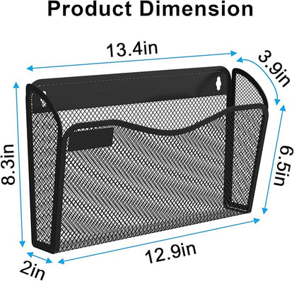 BOHDK Wall File Organizer, Mesh Hanging File Organizer, Home Office - Image 4