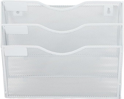 EASEPRES 3 Pocket Mesh Hanging Wall File Organizer, Wall Mounted Mail Paper - Image 5