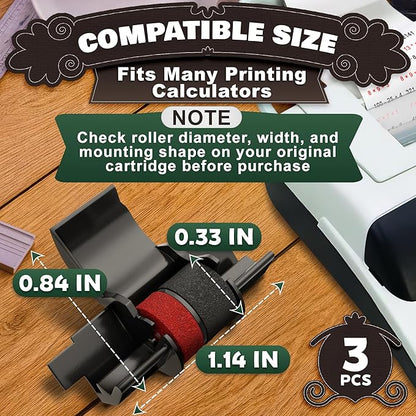 3 Pack IR40T Calculator Ink Roller, HR-100TM / Canon P23-DHV, P170-DH3 / Sharp - Image 2