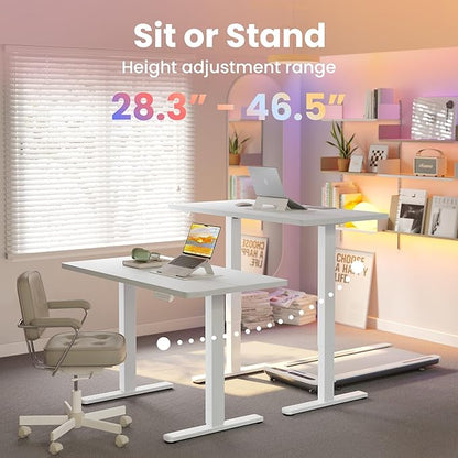 HUANUO 55 x 28 inch Electric Standing Desk Adjustable Height, 4 Memory Height - Image 4