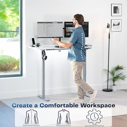 VIVO Electric Dry Erase 60 x 24 in Standing Desk, Memory Height Adjustment - Image 4