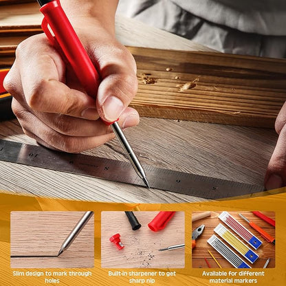 Zhehao 120 Pieces 2.8 mm Carpenter Pencils Lead Refills HB Refill - Image 3