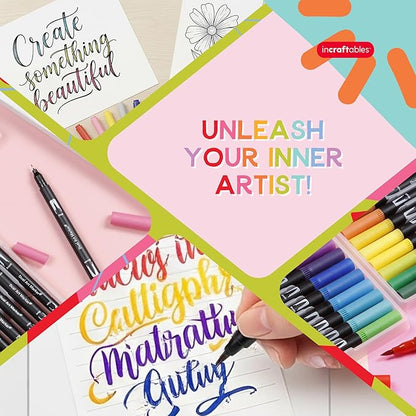 Incraftables 36 Color Dual Tip Calligraphy Pen Set – Artist Brush Pens & Fine - Image 7