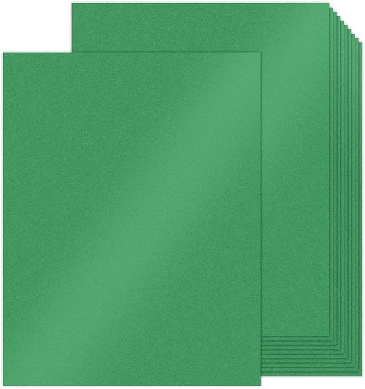 Green Shimmer Cardstock 8.5 x 11 Green Paper, Goefun 24 Sheets 80lb Card Stock by Goefun