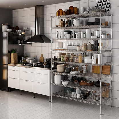 Regal Altair 24" Deep x 54" Wide x 86" Height Wire Shelving Kit | 8-Tier | NSF - Image 2