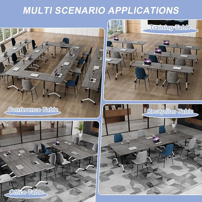 WYMHYZ Conference Table Flip Top Mobile Conference Room Tables, Folding - Image 5