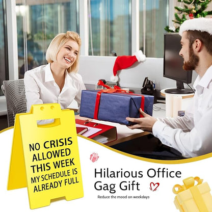 Smilelife Funny Office Cubicle Decor No Crisis Allowed This Week Desk Sign Team - Image 7