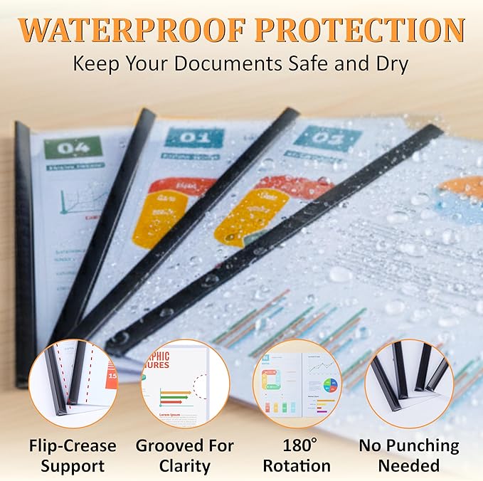 20 Pack Report Covers with Sliding Bar - Image 7