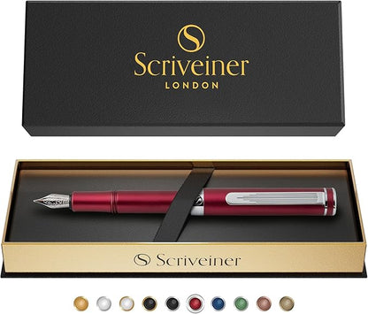 Scriveiner Luxury EDC Fountain Pen, Matt Red Pocket EDC - Image 9