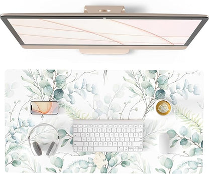 QIYI Large Mouse Pad for Desk, Cute Desk Mat for Desktop, Women Girls Green by QIYI