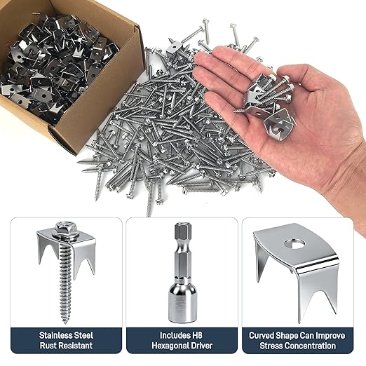 Sumloty 50-Pack 304 Stainless Steel Fence Staples, 1.6 Inch Reusable Fence - Image 3