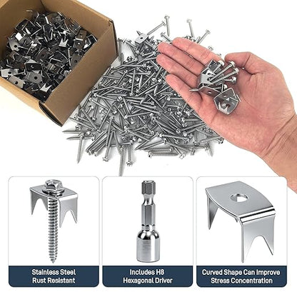 Sumloty 30-Pack 304 Stainless Steel Fence Staples, 1.6 Inch Reusable Fence - Image 3